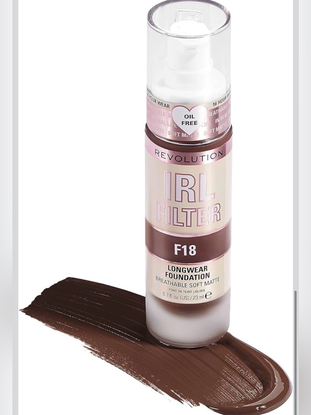 Revolution IRL Filter Longwear Foundation F18 Deep Brown